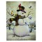 Northlight LED Lighted Snowman and Bird Friends Christmas Canvas Wall Art 15.75" x 11.75"